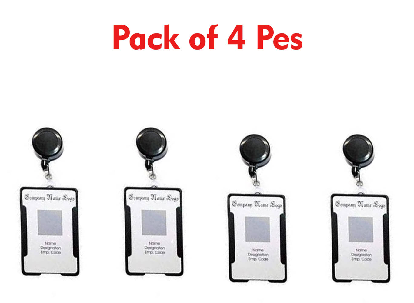     			Dey's Plastic 4 ID Badge Holder ( pack of 4 )