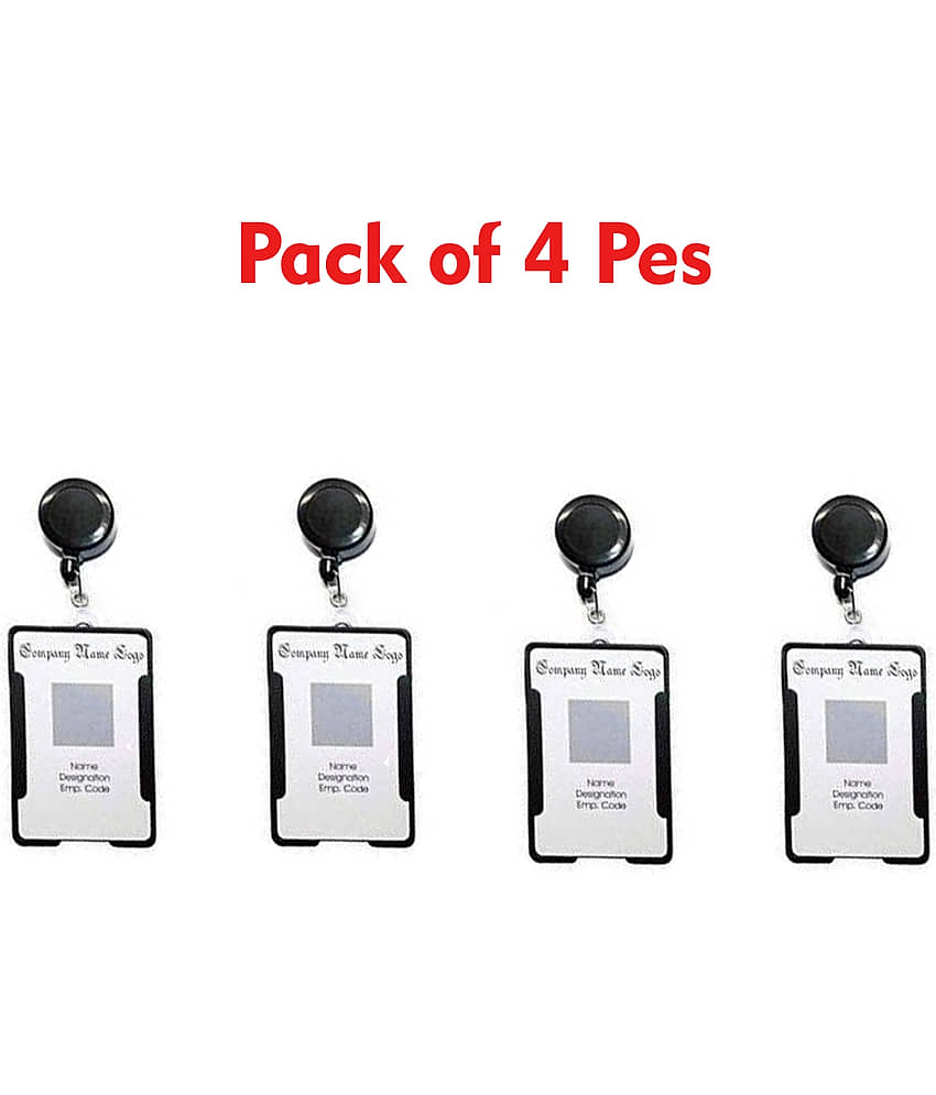 Dey's Plastic 4 ID Badge Holder ( pack of 4 )