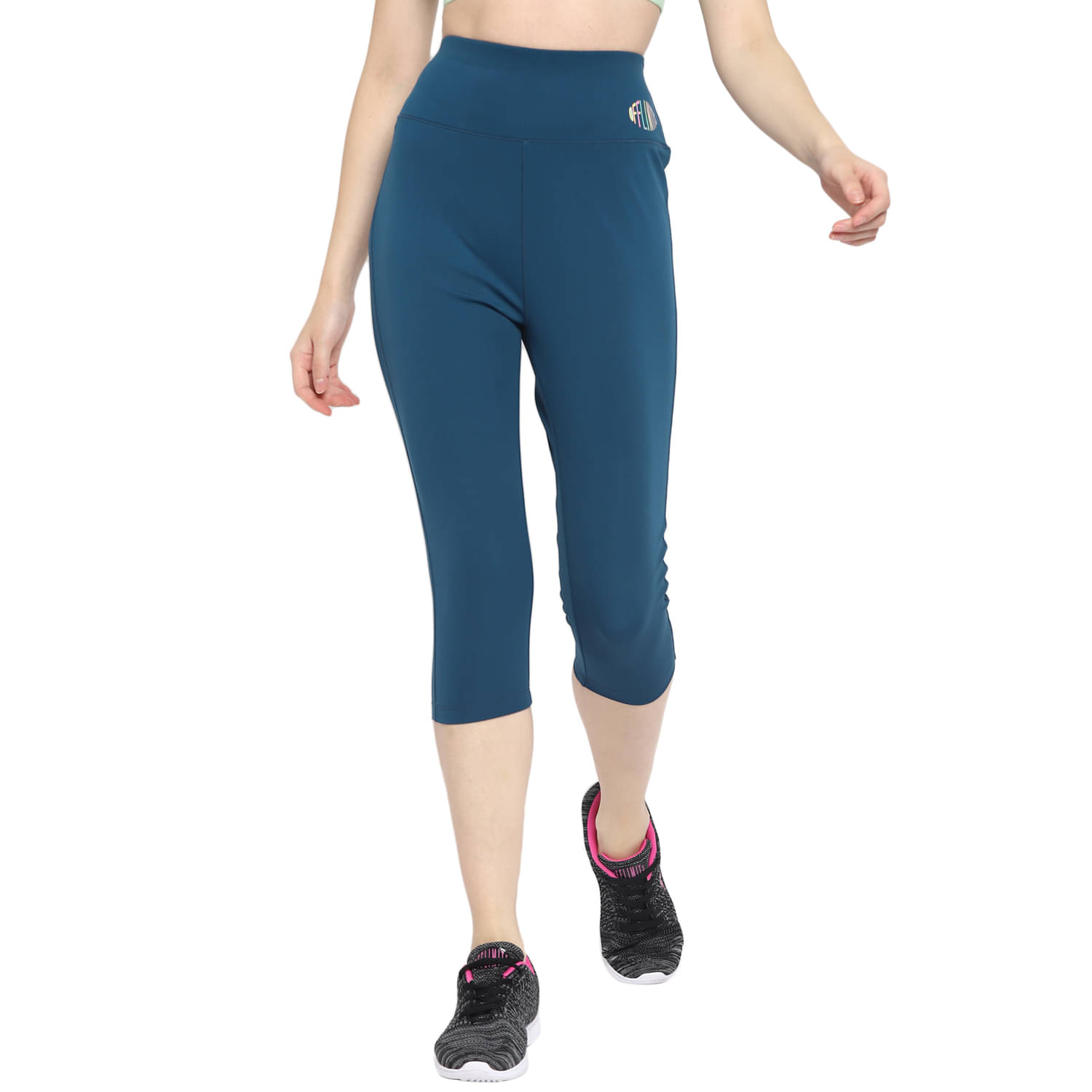     			OFF LIMITS Blue Poly Spandex Color Blocking Tights - Single