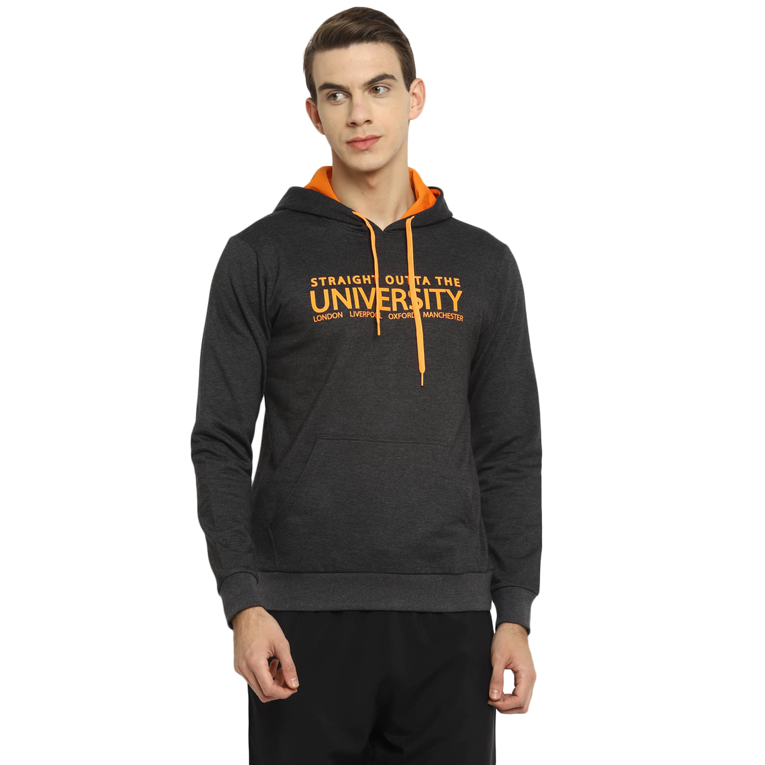 OFF LIMITS Dark Grey Cotton Blend Fleece Sweatshirt OFF LIMITS Dark Grey Cotton Blend Fleece Sweatshirt