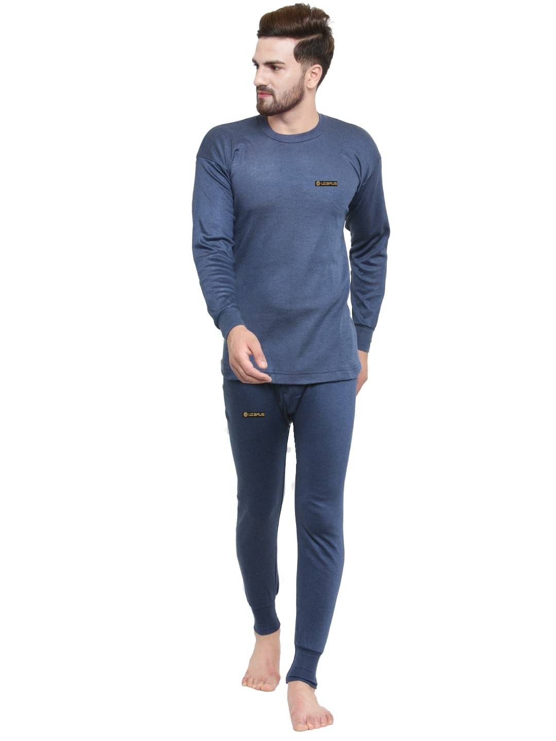    			Uzarus Pack of 1 Cotton Blend Thermal Tops For Men's ( Navy Blue )