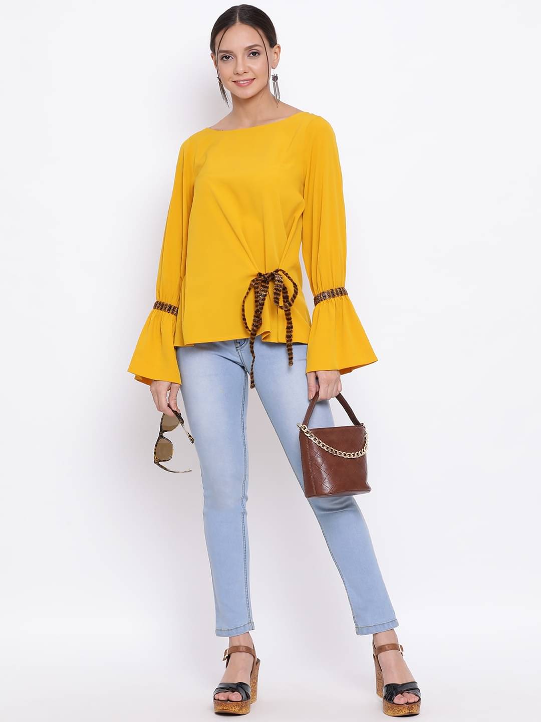ALL WAYS YOU Women's Polyester Regular Top ( Yellow ) ALL WAYS YOU Women's Polyester Regular Top ( Yellow )
