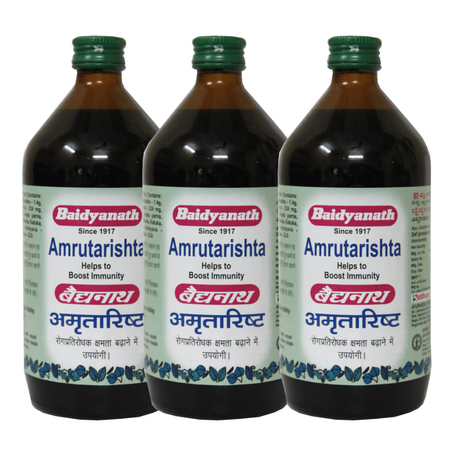 Baidyanath Amrutarishta Bacterial Infection Liquid 220 Ml Pack of 3