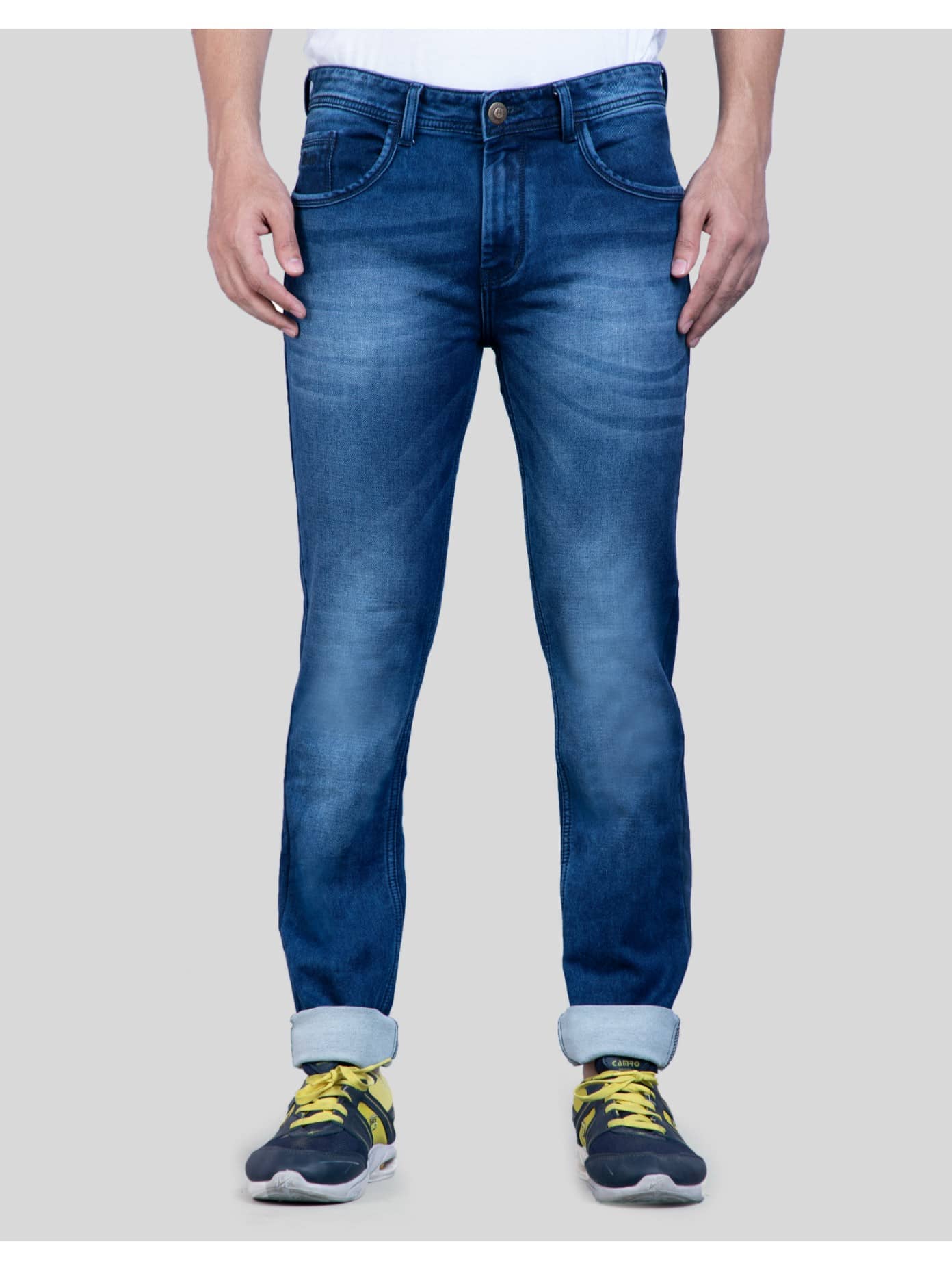 HJ HASASI Blue Slim Fit Jeans - Jeans | Buy online on ZillyBuy