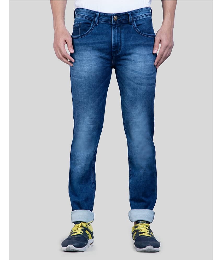 HJ HASASI Blue Slim Fit Jeans - Jeans | Buy online on ZillyBuy