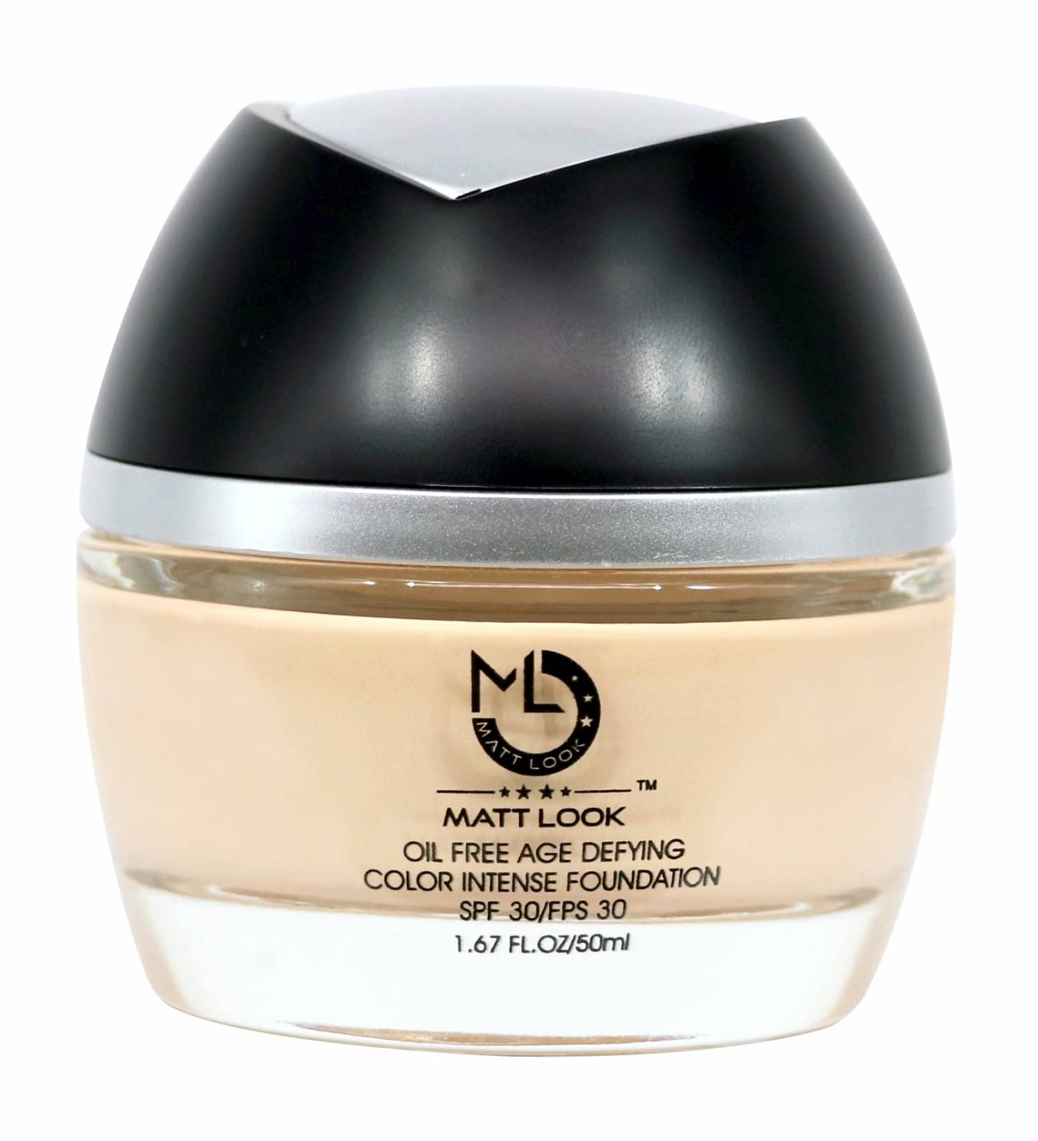     			Mattlook Oil Free Age Defying Color Intense Foundation SPF 30/ FPS 30, Natural Beige (50ml)