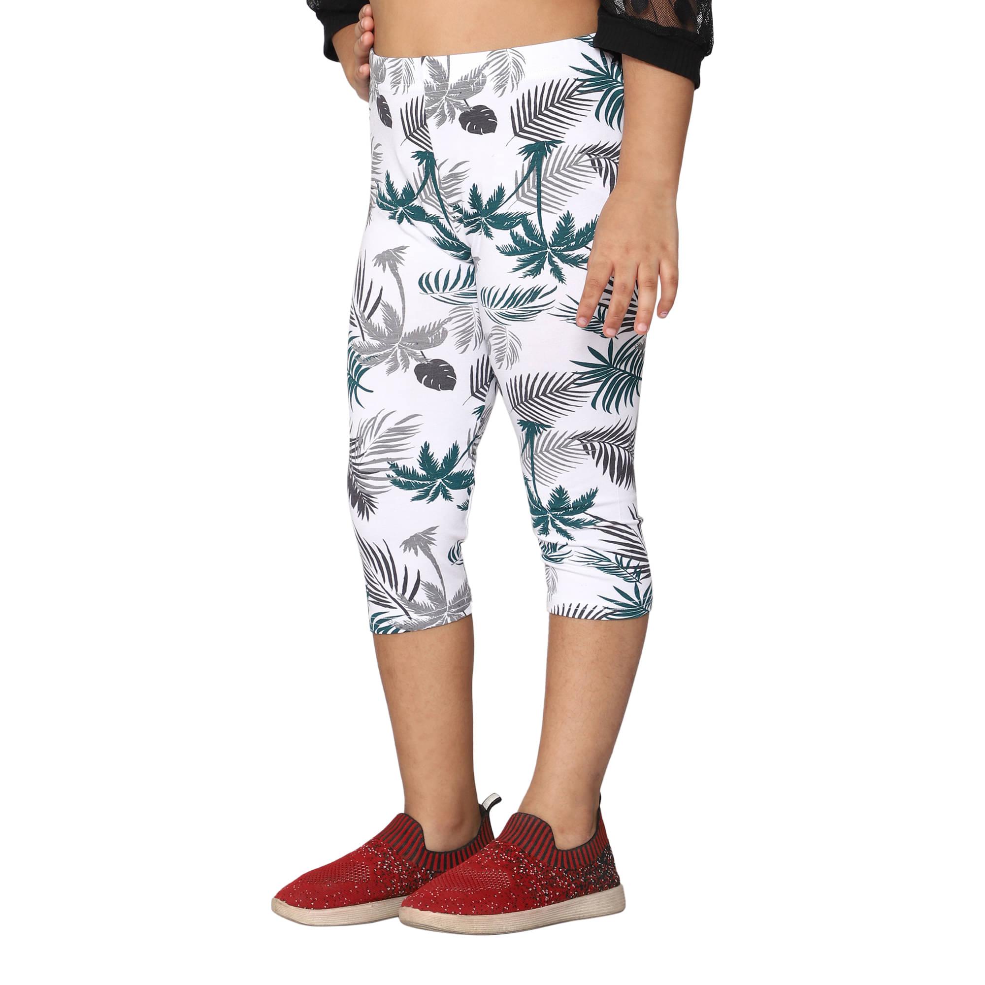     			2K Kids Pack of 1 Girls Lycra Capris ( Green )