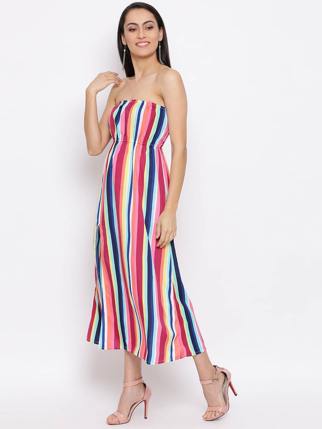     			ALL WAYS YOU Women Polyester Fit & Flare Dress ( Multi Color )