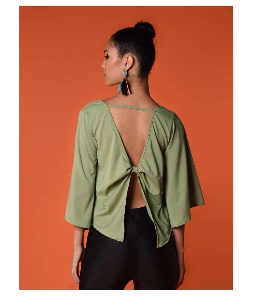 Chimpaaanzee Women's Polyester Regular Top ( Green ) Chimpaaanzee Women's Polyester Regular Top ( Green )