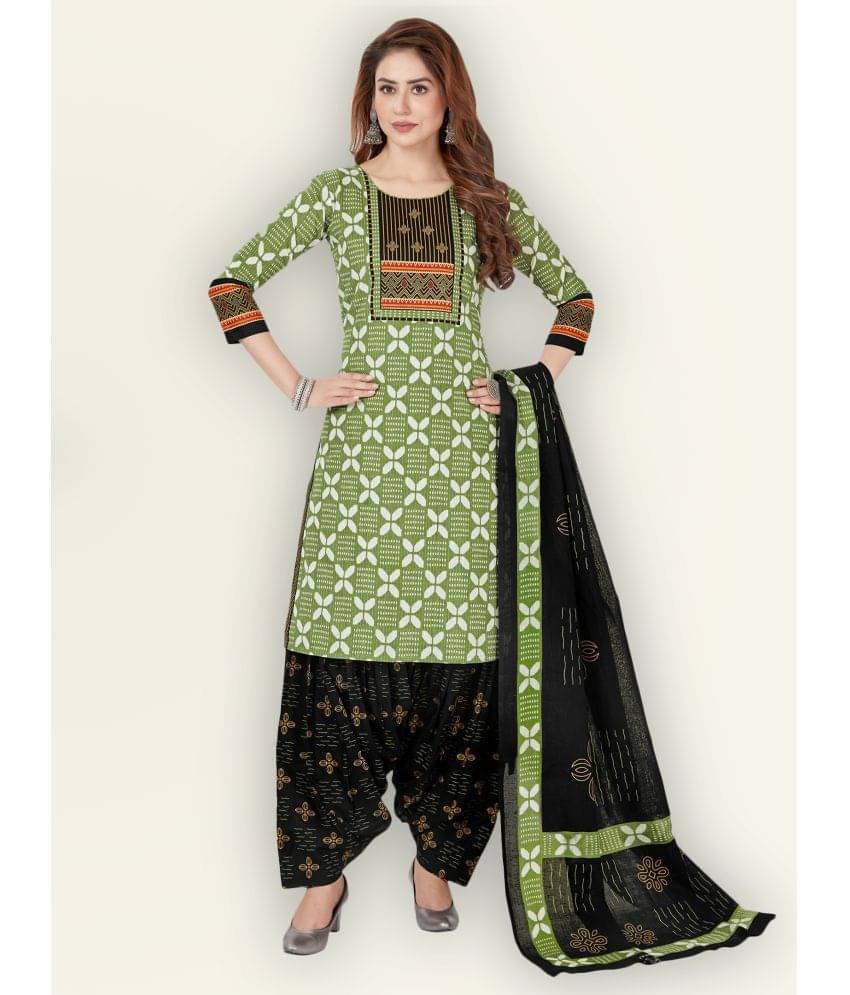    			Jevi Prints Cotton Kurti With Patiala - Stitched Suit Single