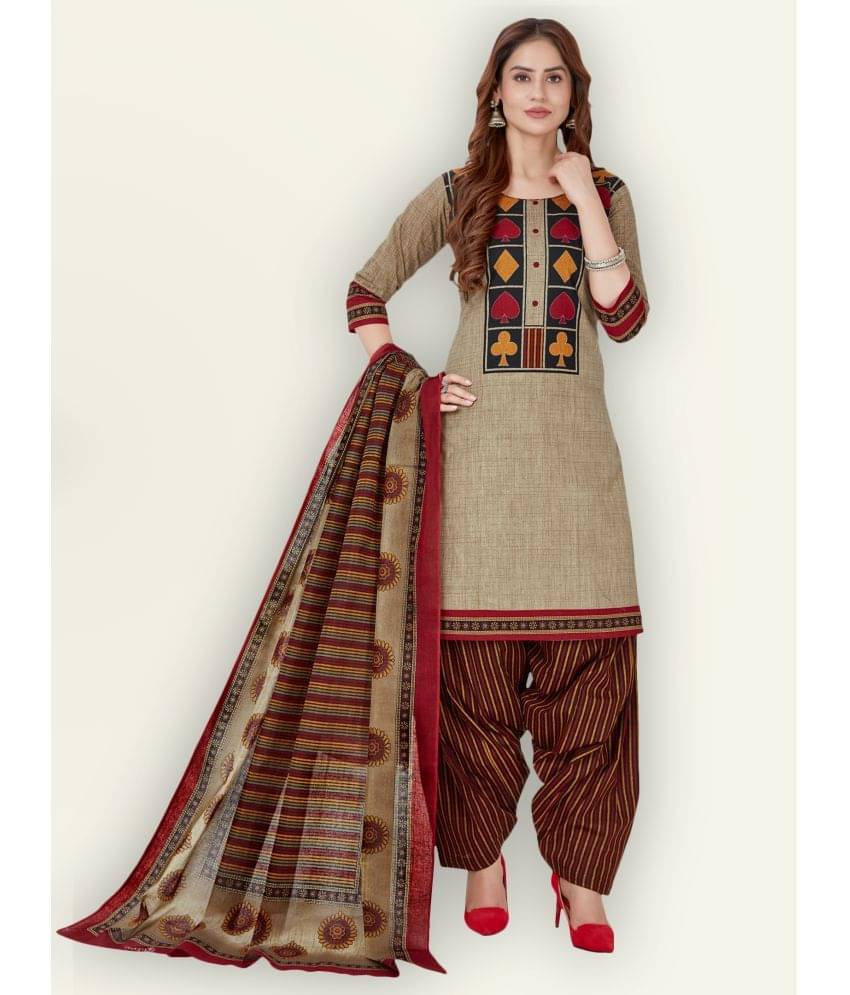Jevi Prints Cotton Kurti With Patiala - Stitched Suit Single Jevi Prints Cotton Kurti With Patiala - Stitched Suit Single