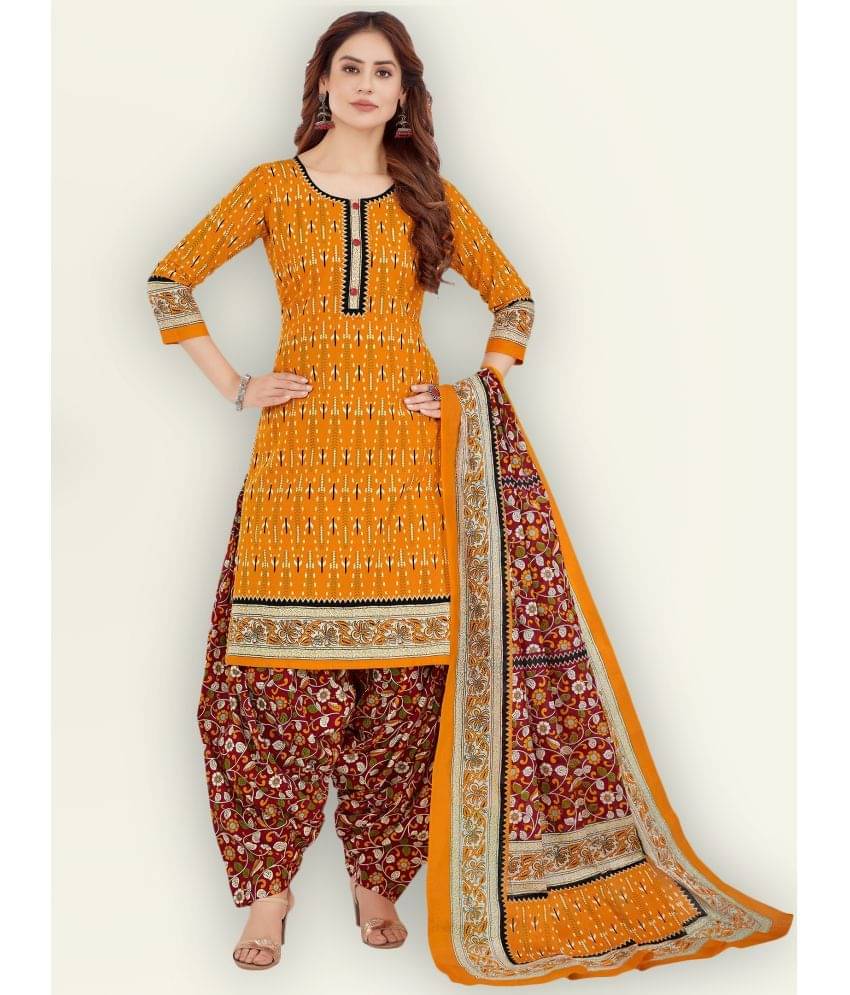     			Jevi Prints Cotton Kurti With Patiala - Stitched Suit Single