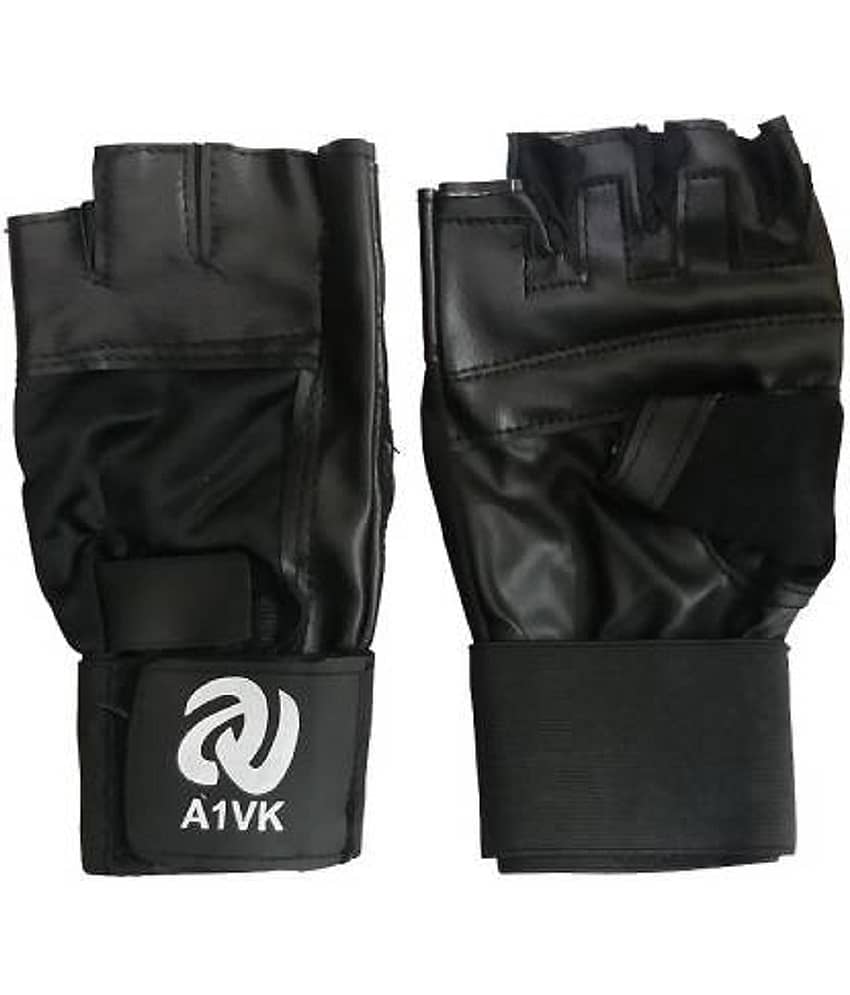 A1VK Black Gym Gloves - Sports and Fitness Equipment | Buy online on ZillyBuy