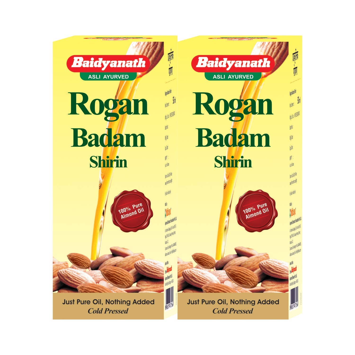 Baidyanath Rogan Badam Oil Almond Oil 25 Ml (Pack of 2)