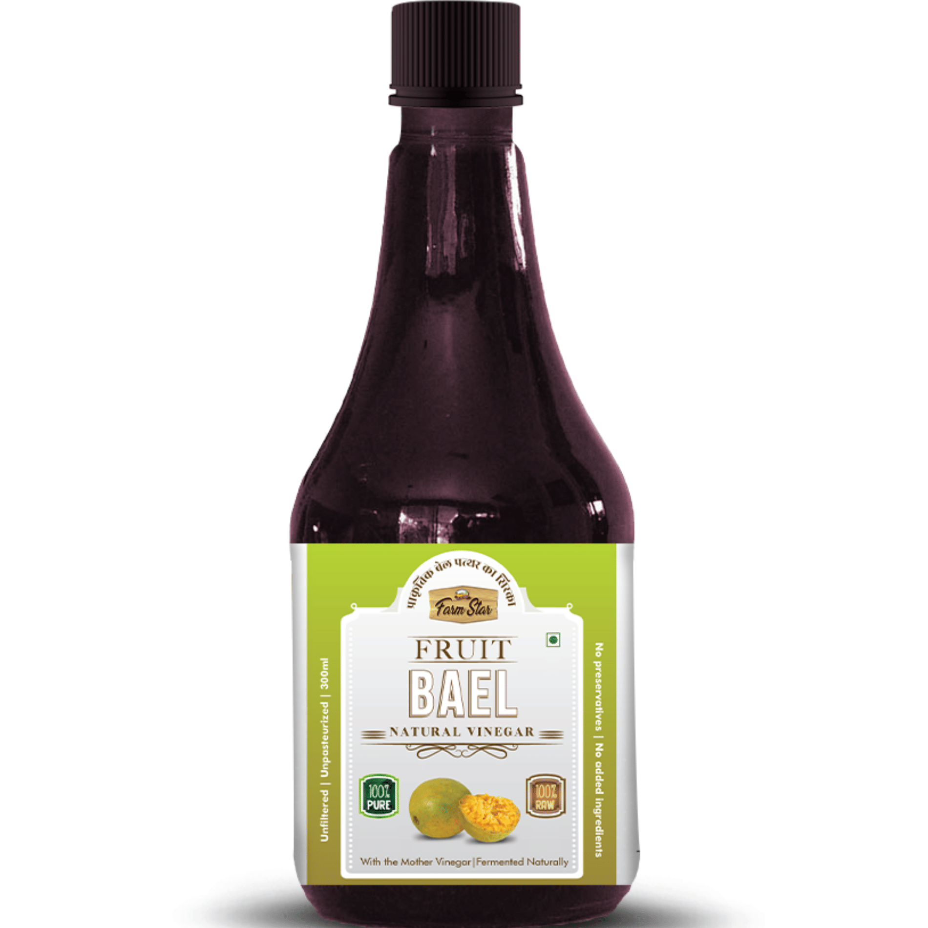 Farm Star Bael Pathar Cider Vinegar Raw & Fermented 300 ml Farm Star Bael Pathar Cider Vinegar Raw & Fermented 300 ml