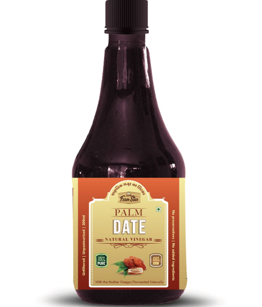 Farm Star Dates (Khajoor) Cider Vinegar Raw & Fermented 300 ml Farm Star Dates (Khajoor) Cider Vinegar Raw & Fermented 300 ml