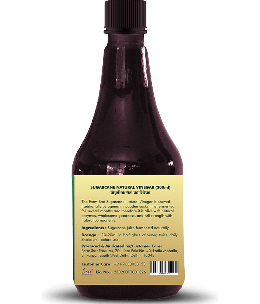 Farm Star Sugarcane Cider Vinegar Raw & Fermented 300 ml