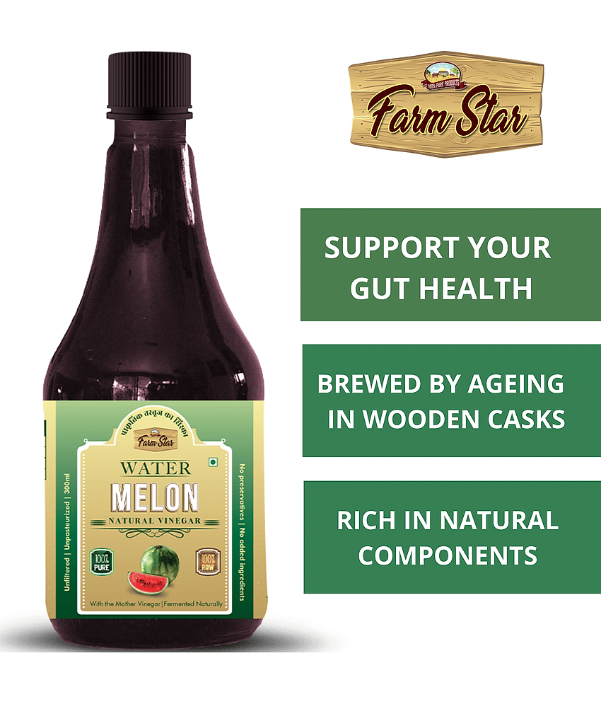 Farm Star Watermelon Cider Vinegar Raw & Fermented 300 ml