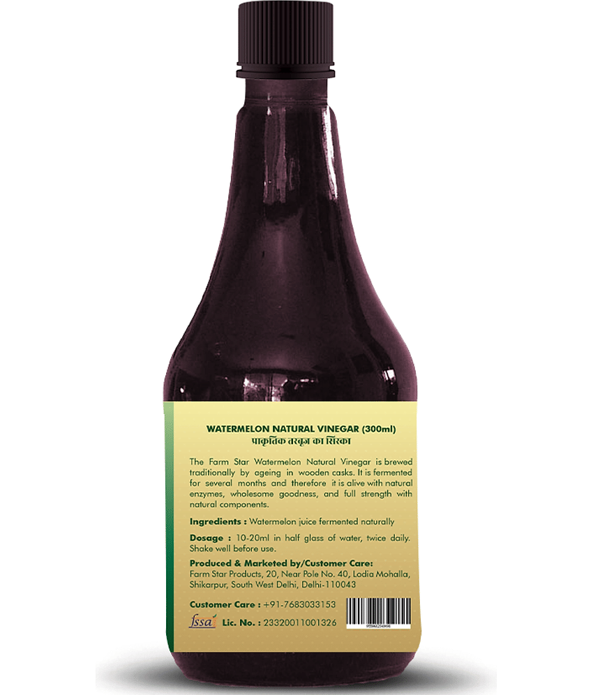 Farm Star Watermelon Cider Vinegar Raw & Fermented 300 ml
