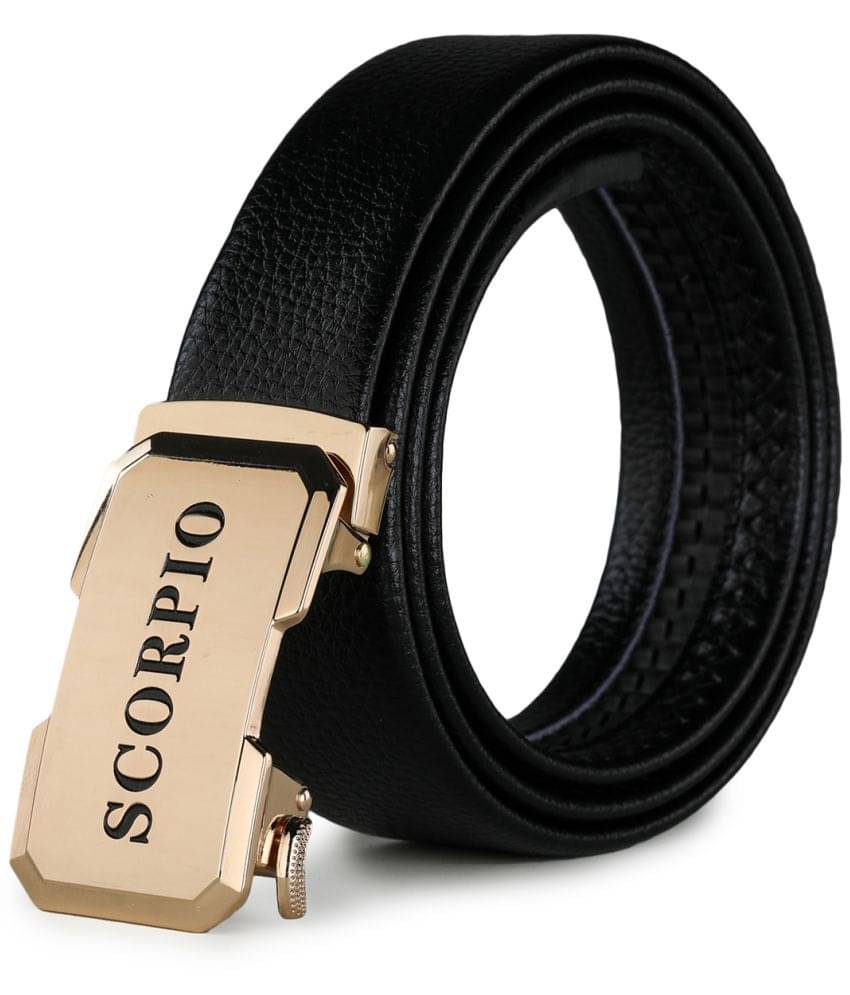     			Loopa Black PU Casual Belt Pack of 1