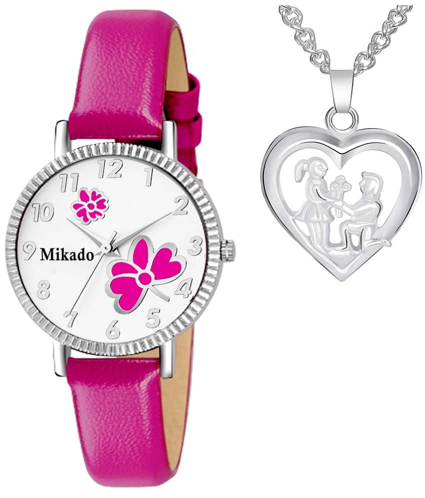 Mikado Leather Round Womens Watch
