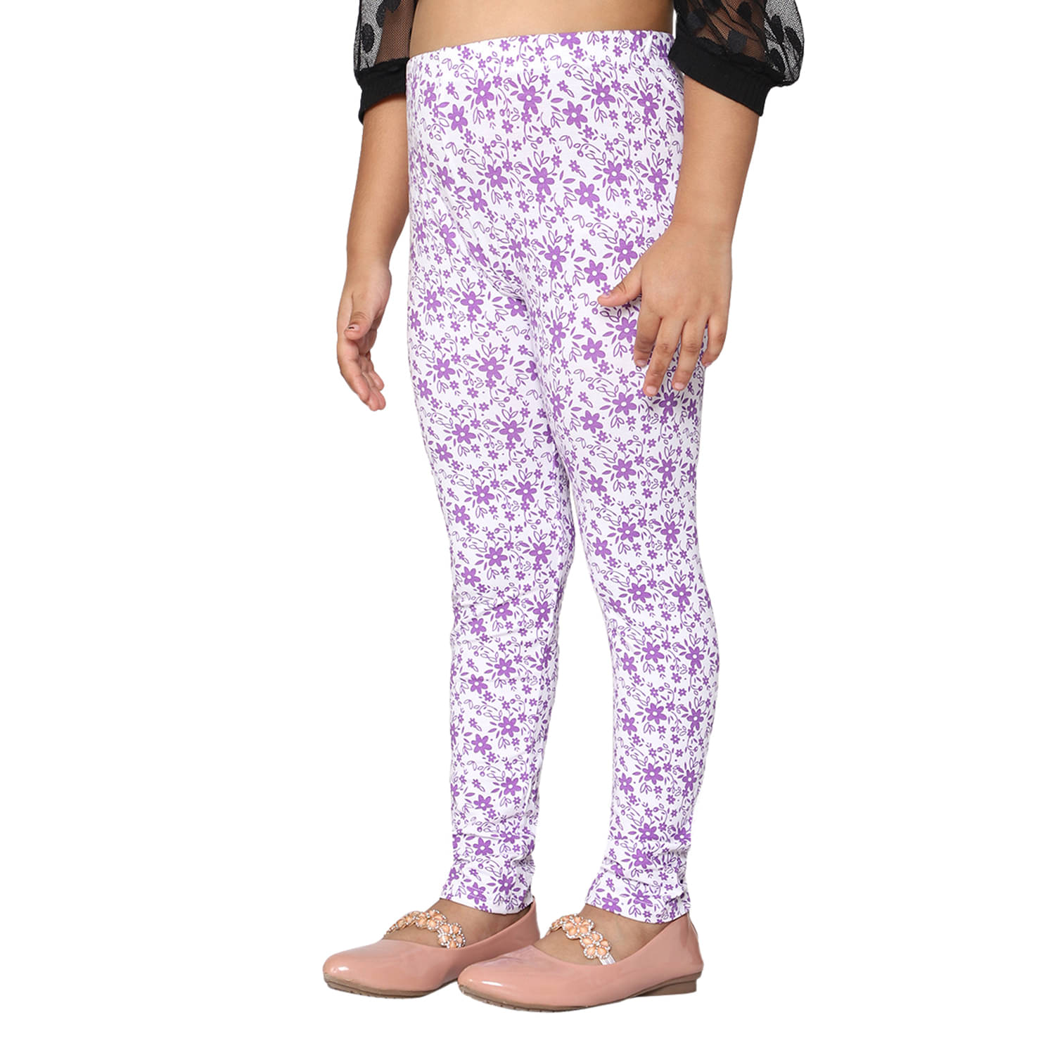     			2K Kids Pack of 1 Girls Viscose Leggings ( Purple )