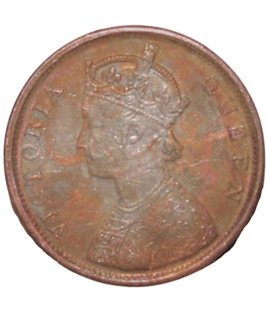     			Half Anna (1862) "Victoria Queen" British India Rare Coin