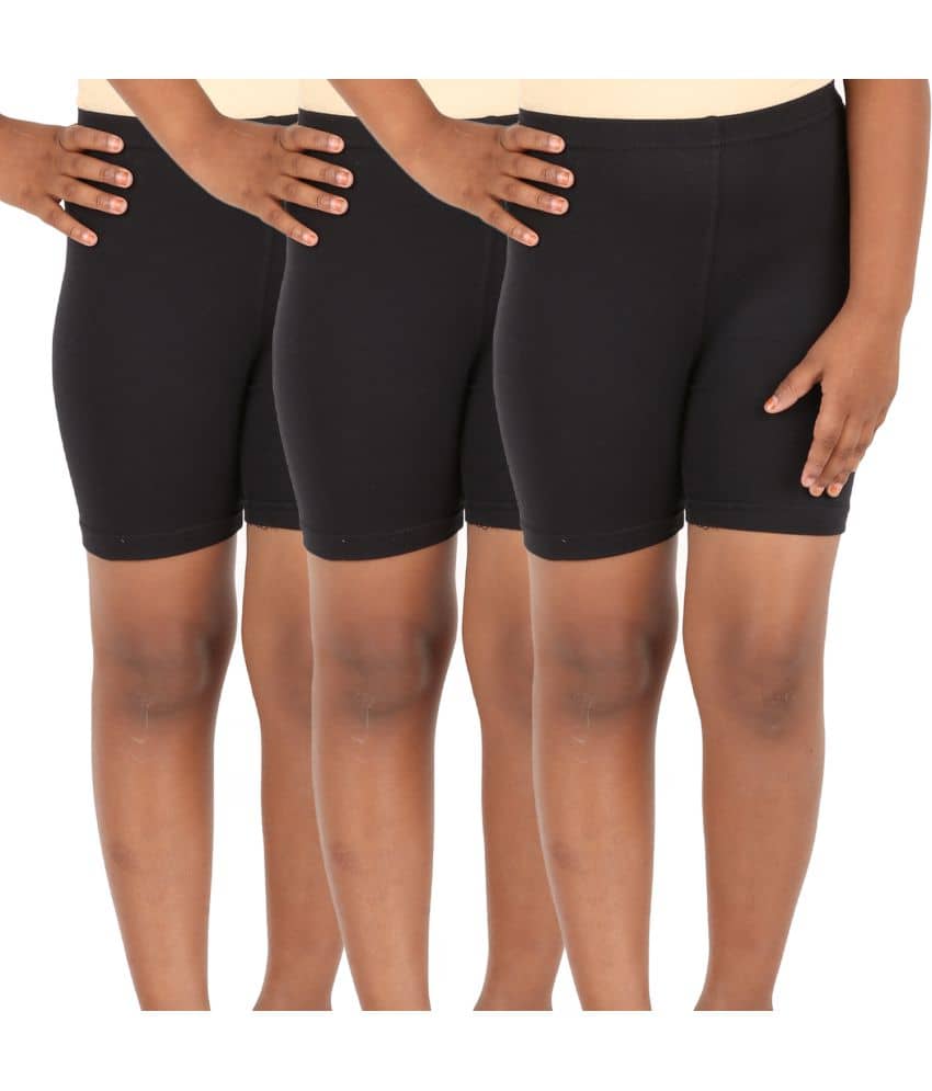 LULA Girls Cotton Cycling Shorts ( Black ) - Shorts | Buy online on ZillyBuy