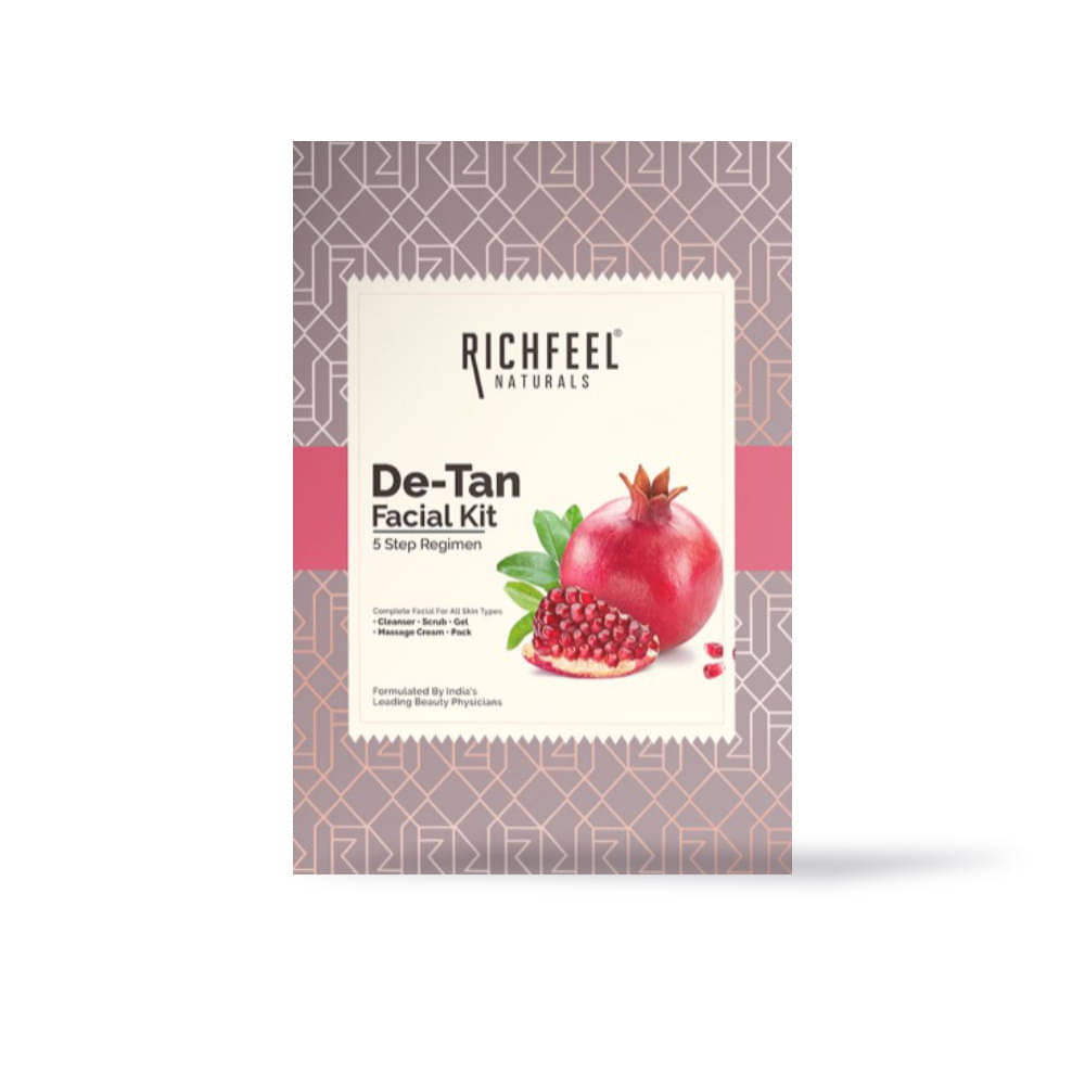 Richfeel De-Tan Facial Kit 5x50 G for removing tan & uneven skin tone Richfeel De-Tan Facial Kit 5x50 G for removing tan & uneven skin tone