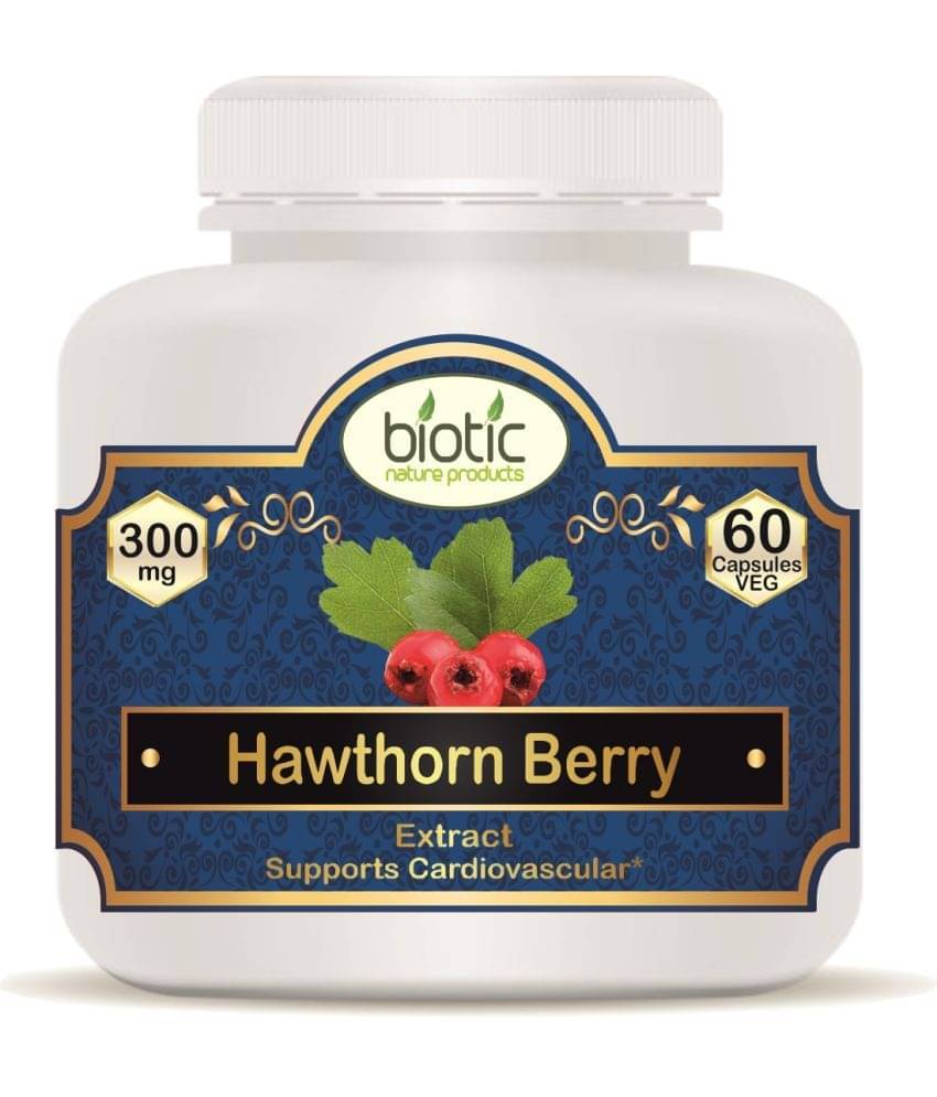 Biotic Hawthorn Berry Extract 300mg Veg Capsule 60 no.s Biotic Hawthorn Berry Extract 300mg Veg Capsule 60 no.s