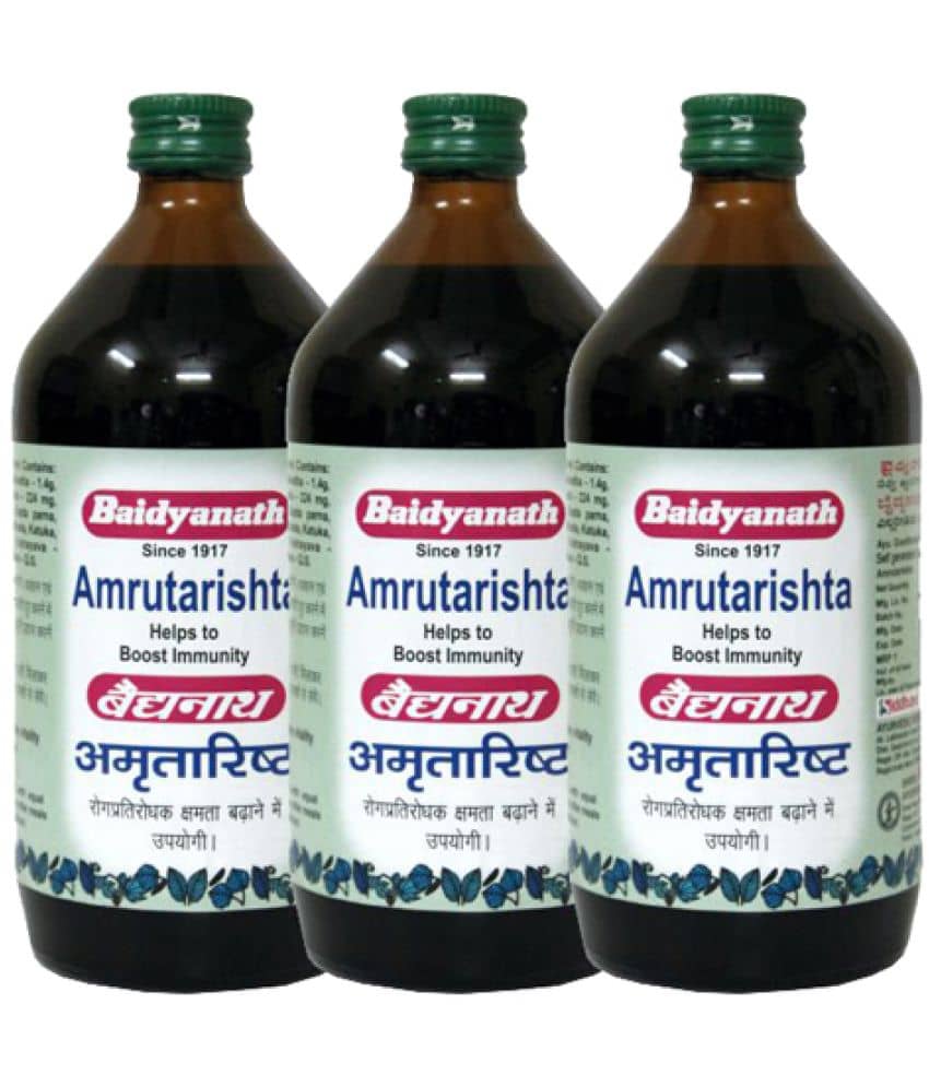 Baidyanath Amrutarishta Bacterial Infection Liquid 450 Ml Pack of 3