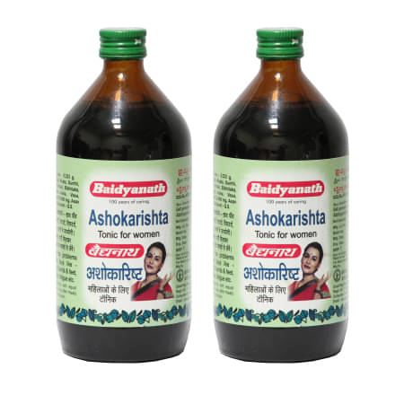 Baidyanath Ashokarishta Asava Menstrual Cycle Liquid 450 Ml Pack of 2 Baidyanath Ashokarishta Asava Menstrual Cycle Liquid 450 Ml Pack of 2