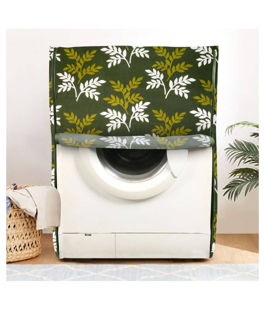     			E-Retailer Single Polyester Green Washing Machine Cover for Universal Front Load