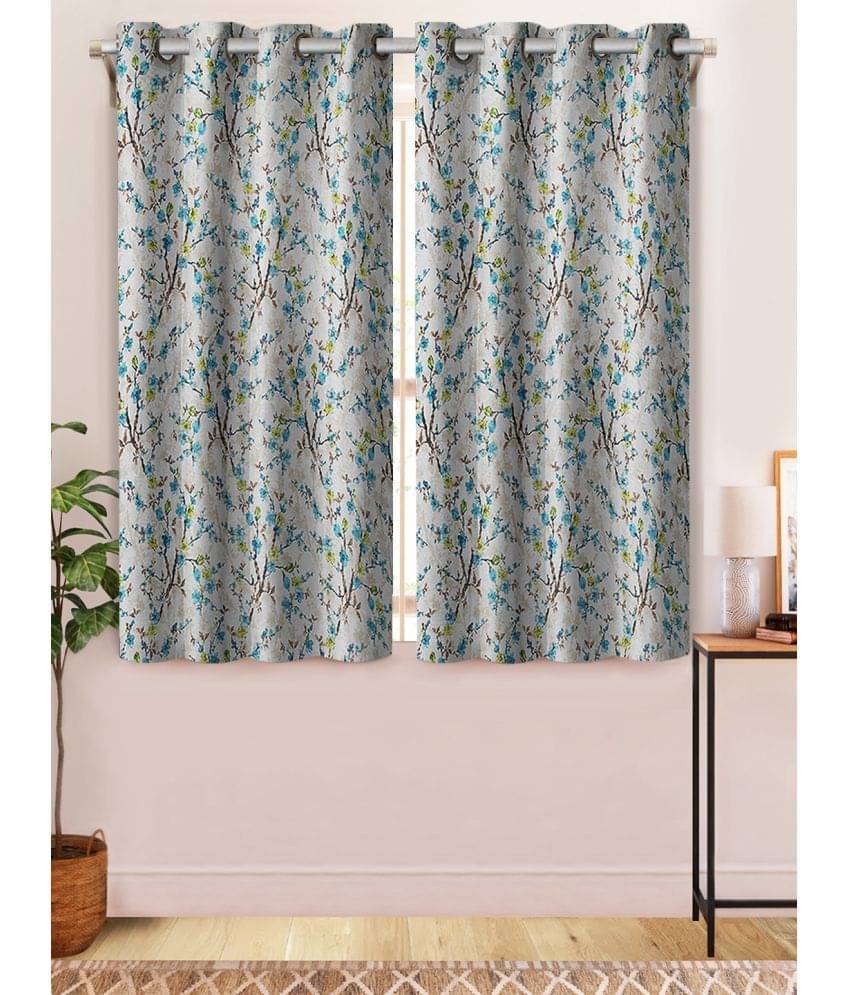 Home Candy Set of 2 Window Semi-Transparent Eyelet Polyester Blue Curtains ( 152 x 120 cm ) Home Candy Set of 2 Window Semi-Transparent Eyelet Polyester Blue Curtains ( 152 x 120 cm )