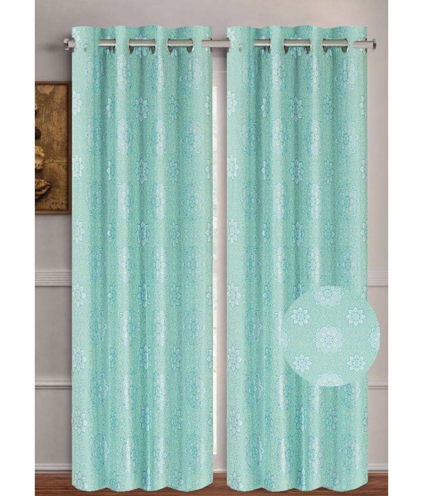 Home Candy Set of 2 Window Semi-Transparent Eyelet Polyester Green Curtains ( 152 x 120 cm ) Home Candy Set of 2 Window Semi-Transparent Eyelet Polyester Green Curtains ( 152 x 120 cm )