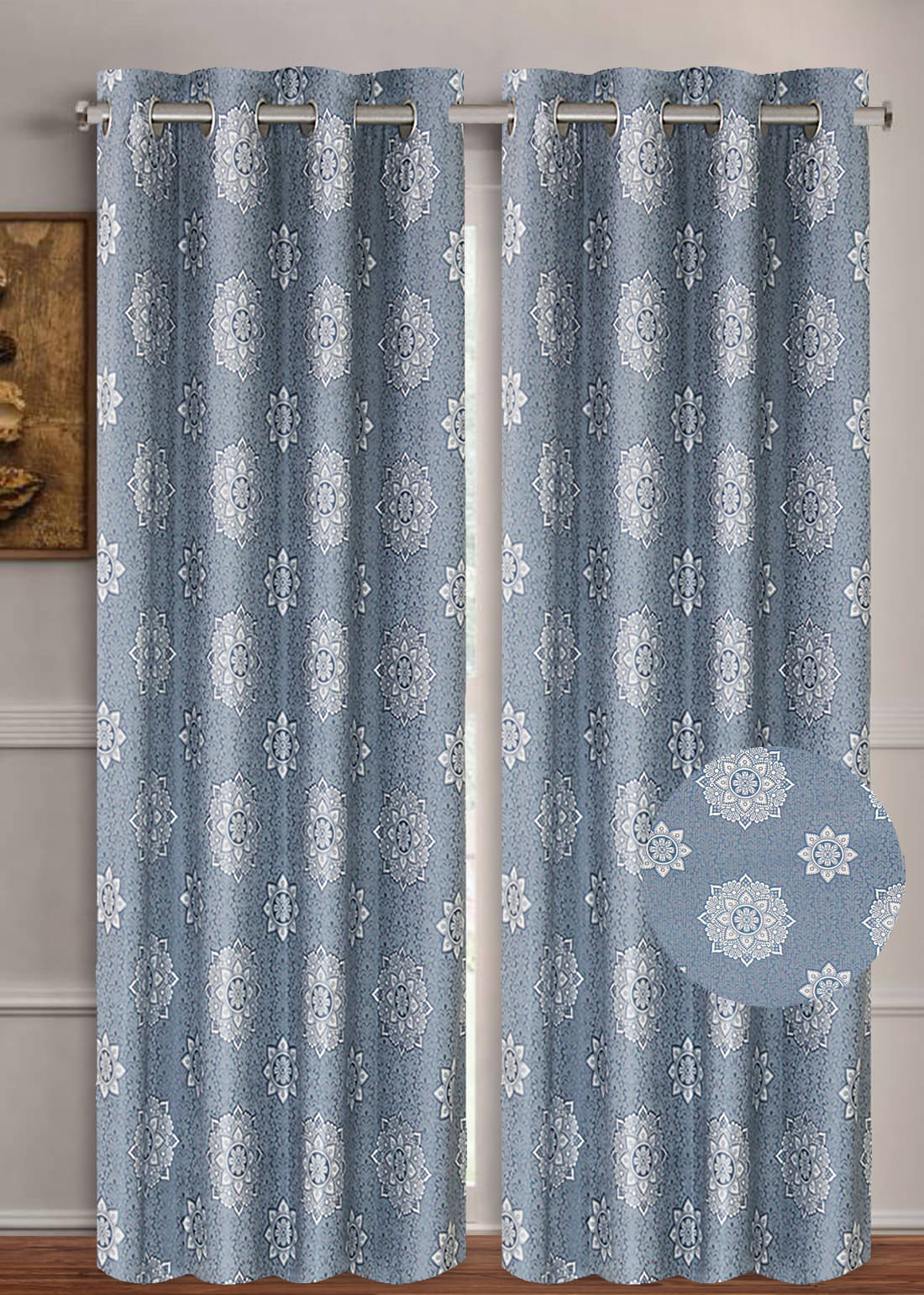 Home Candy Set of 2 Window Semi-Transparent Eyelet Polyester Grey Curtains ( 152 x 120 cm ) Home Candy Set of 2 Window Semi-Transparent Eyelet Polyester Grey Curtains ( 152 x 120 cm )