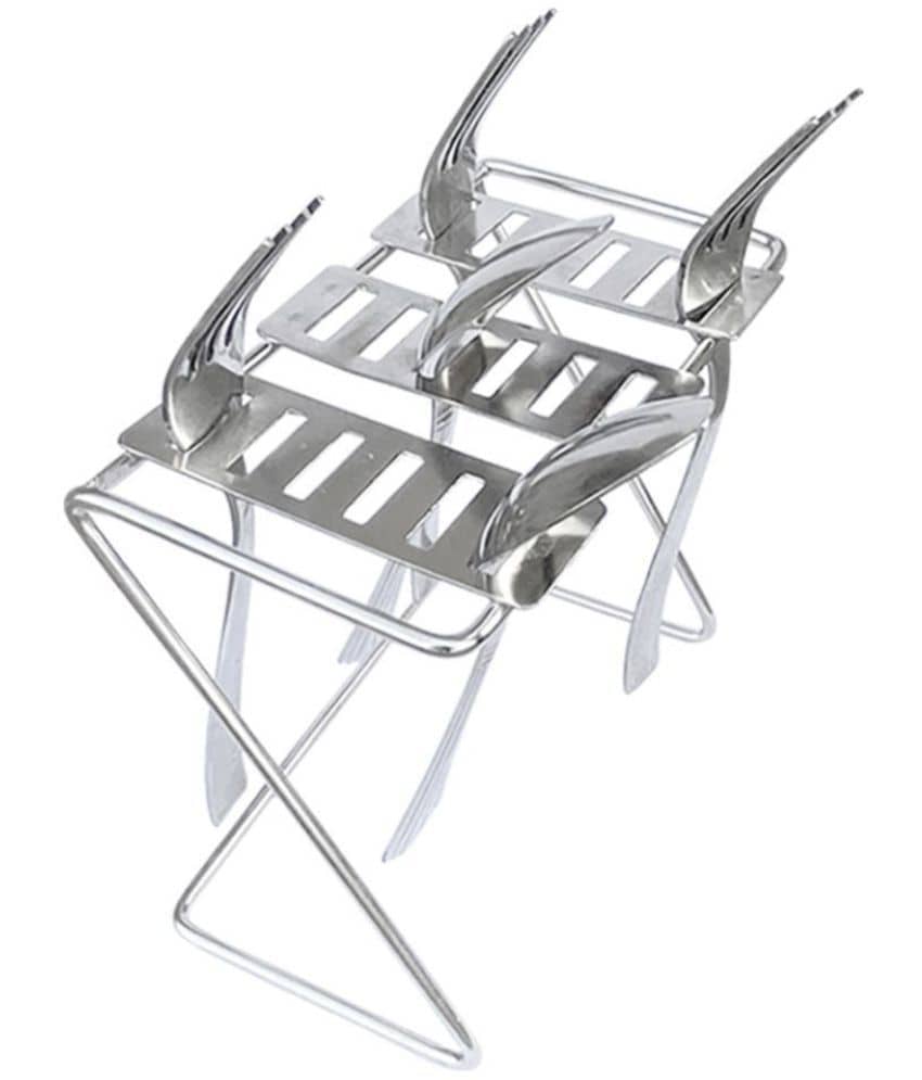 JISUN Silver Stainless Steel Cutlery Holder ( Pack of 1 )