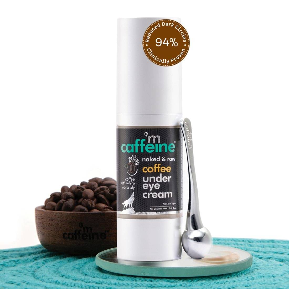     			mCaffeine Coffee Under Eye Cream with Roller 30ml (Pack of 1)