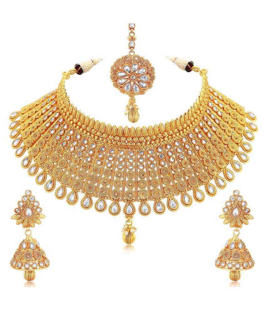     			Sukkhi - Gold Alloy Necklace Set ( Pack of 1 )