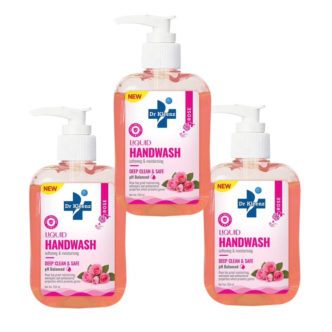     			Dr Kleenz Deep Clean & Safe Rose Hand Wash 750 mL Pack of 3