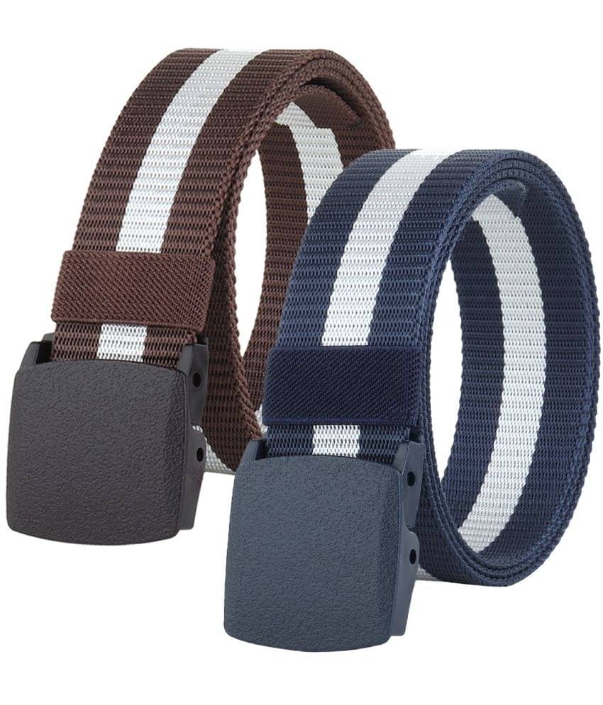 Loopa Multi Nylon Casual Belt Pack of 2 Loopa Multi Nylon Casual Belt Pack of 2