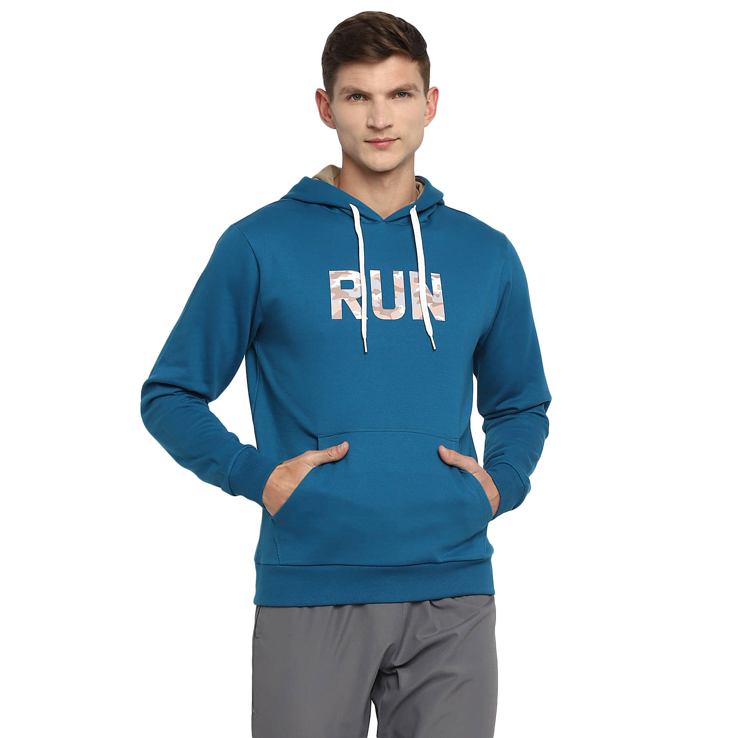     			OFF LIMITS Blue Cotton Blend Fleece Sweatshirt