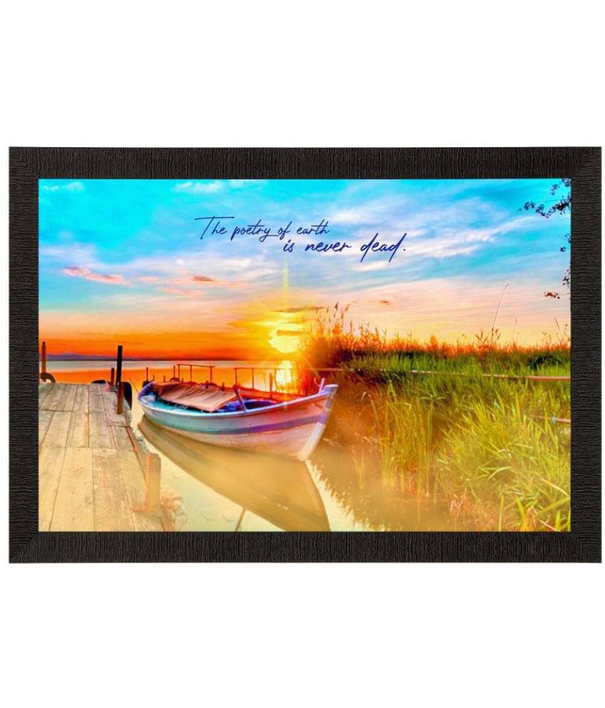 eCraftIndia Multicoloured Landscape View Satin Matte Texture UV Wall Painting eCraftIndia Multicoloured Landscape View Satin Matte Texture UV Wall Painting