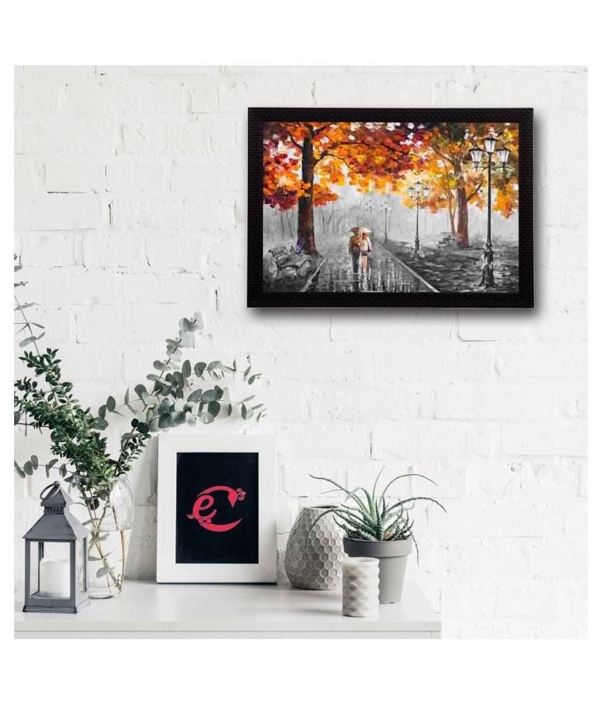     			eCraftIndia Multicoloured Floral & Botanical UV Wall Art