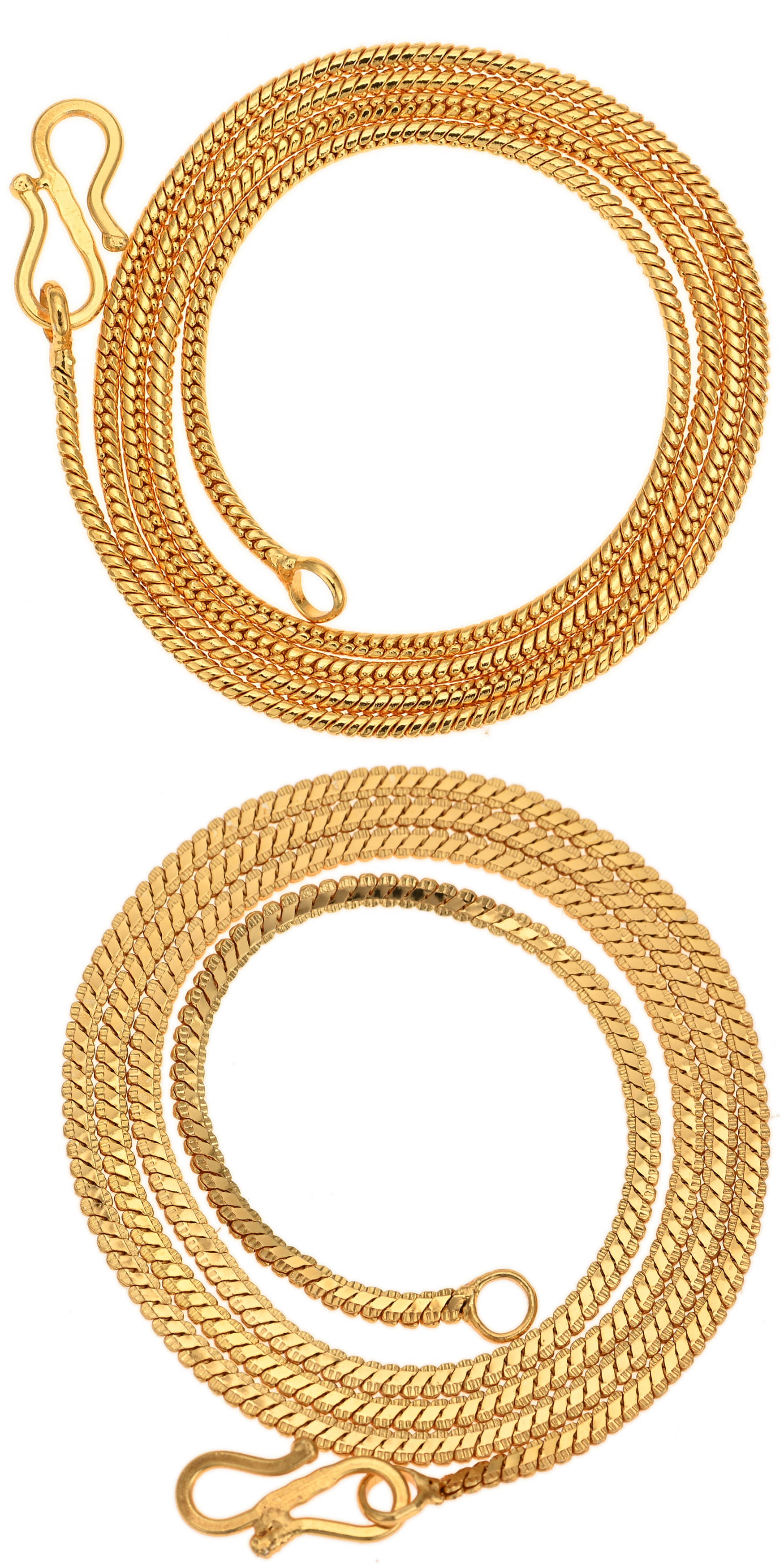     			AanyaCentric Combo of 2 Gold Plated 22inches Long Fashion Chain