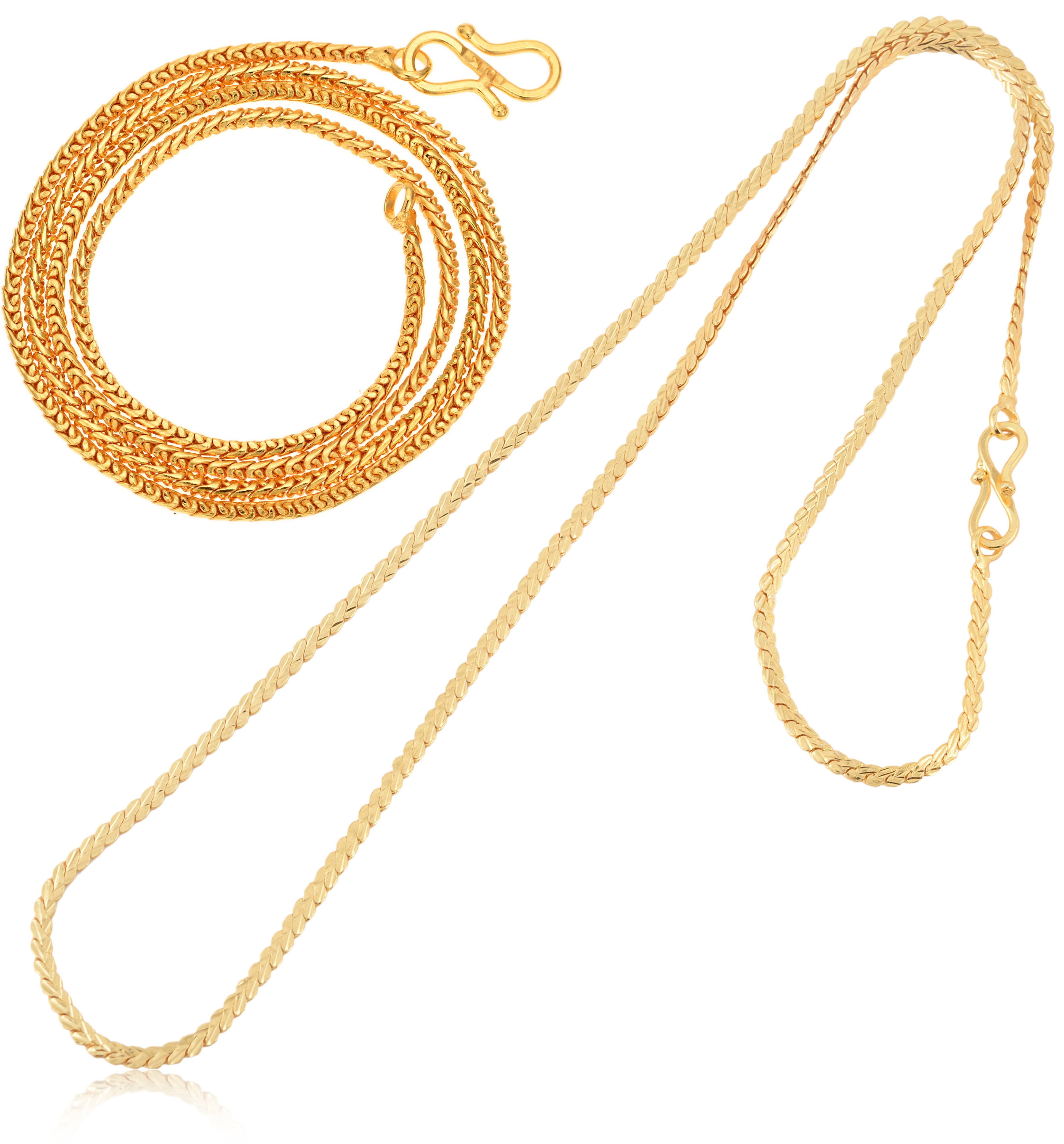 AanyaCentric Combo of 2 Gold Plated 22inches Long Fashion Chain     			AanyaCentric Combo of 2 Gold Plated 22inches Long Fashion Chain