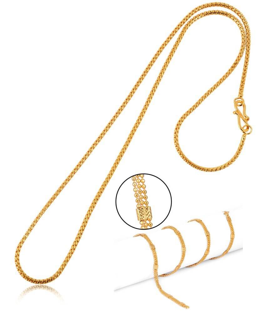 AanyaCentric Combo of 2 Gold Plated 28inches Long Fashion Chain AanyaCentric Combo of 2 Gold Plated 28inches Long Fashion Chain