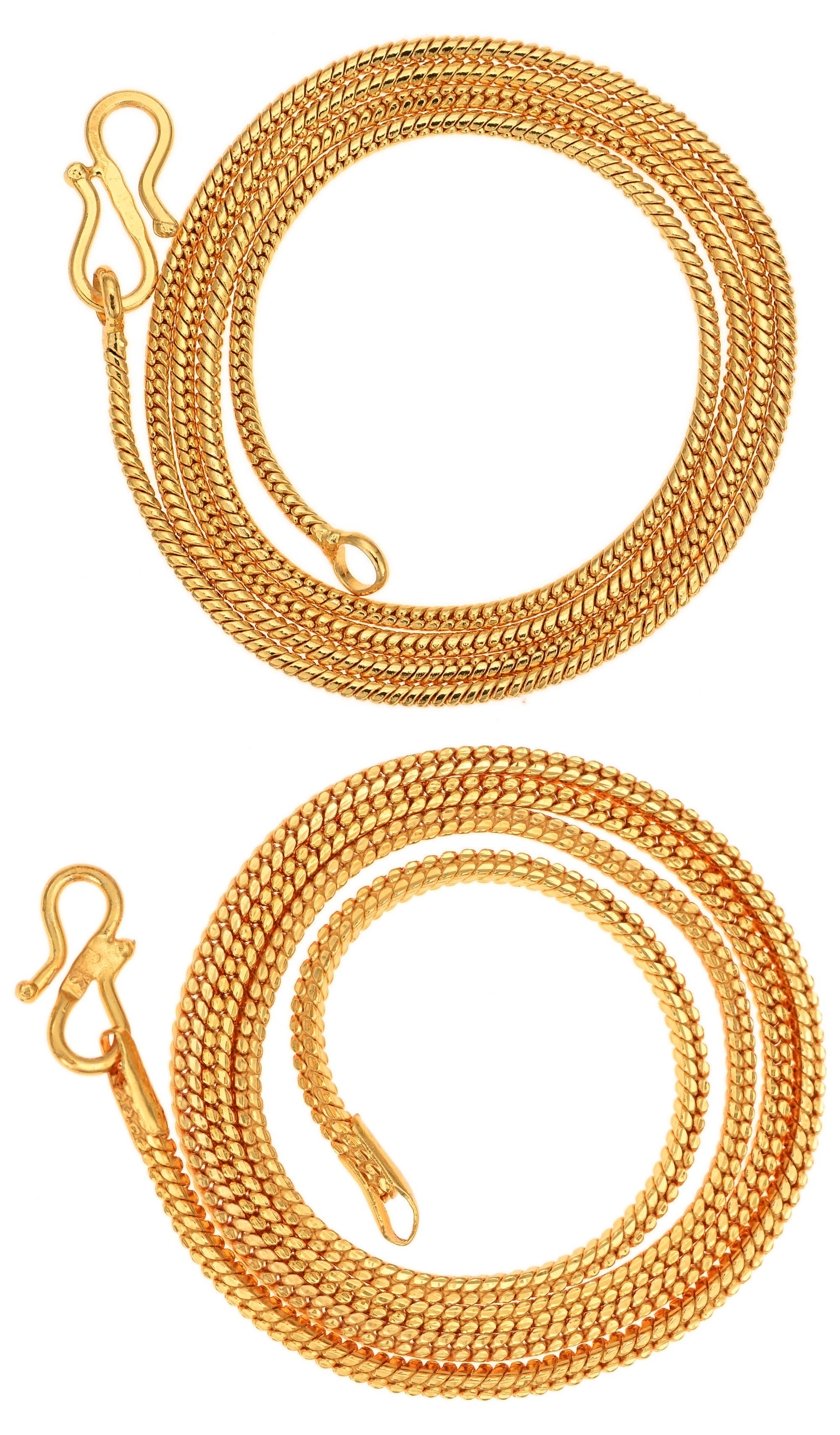 AanyaCentric Combo of 2 Gold Plated 22inches Long Fashion Chain