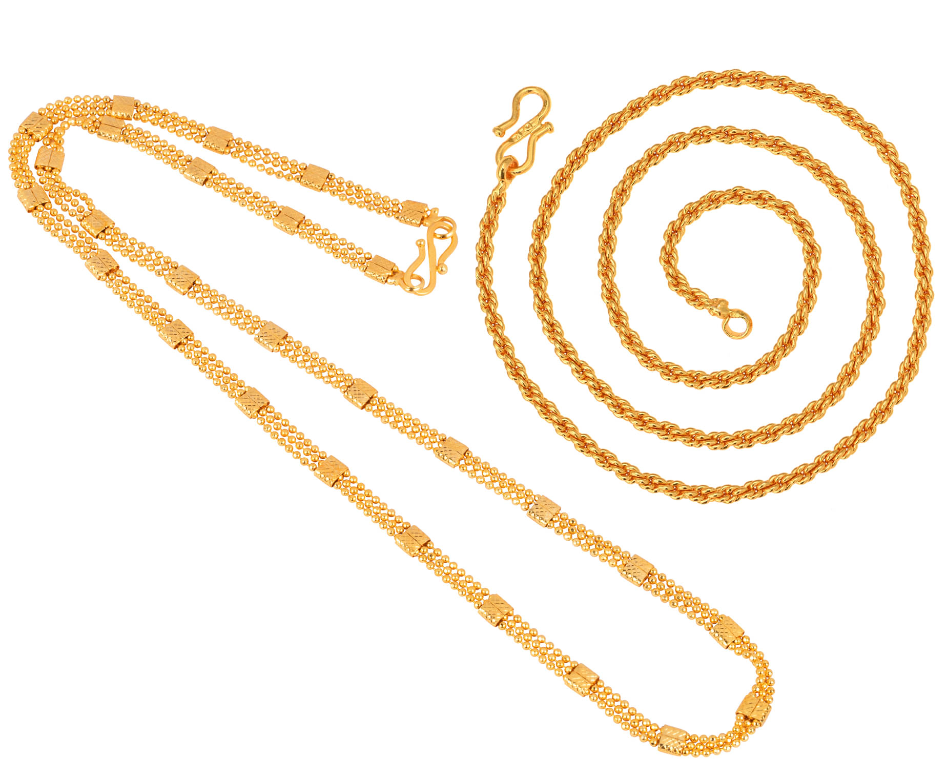 AanyaCentric Combo of 2 Gold Plated 28inches Long Fashion Chain AanyaCentric Combo of 2 Gold Plated 28inches Long Fashion Chain
