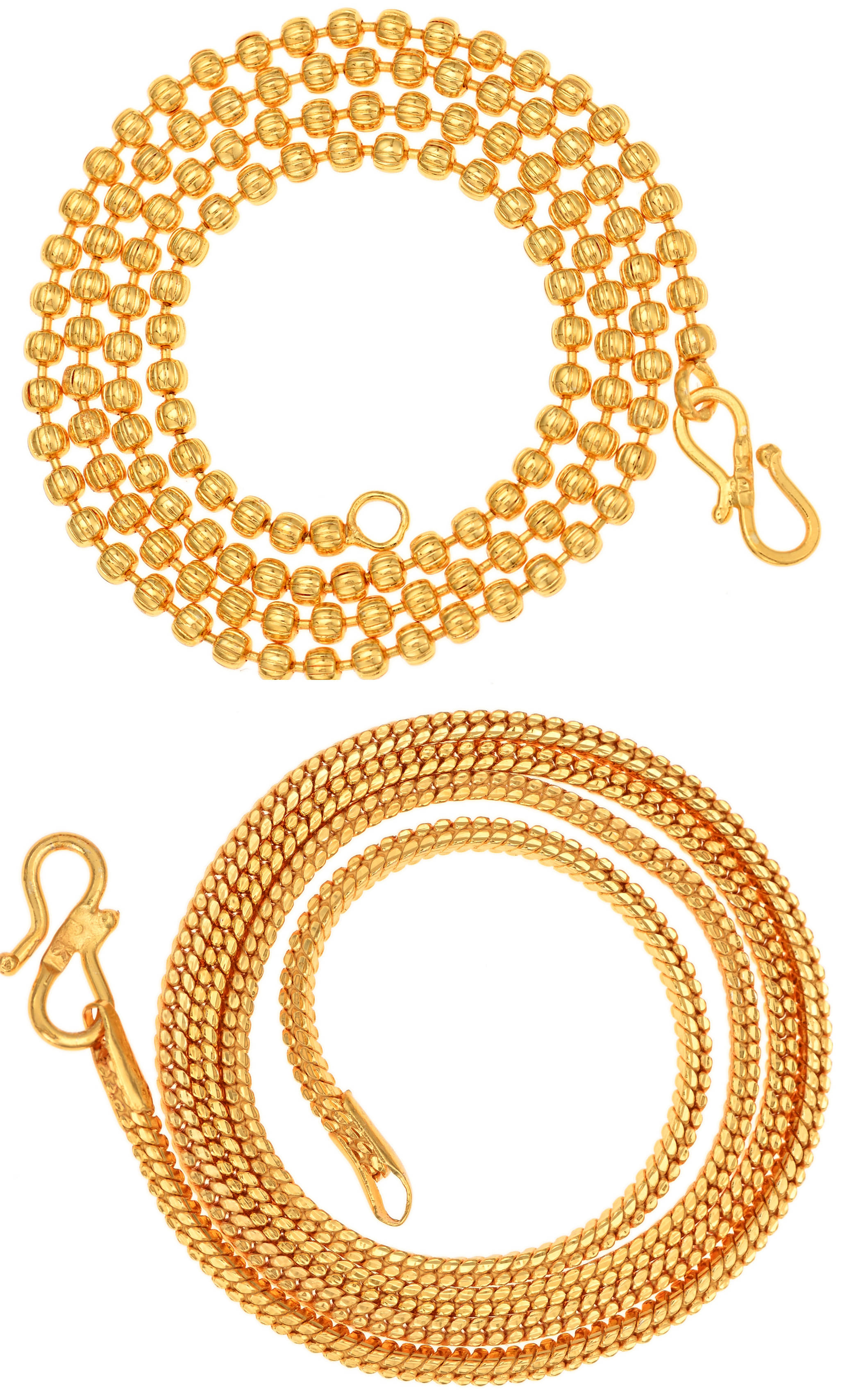 AanyaCentric Combo of 2 Gold Plated 22inches Long Fashion Chain AanyaCentric Combo of 2 Gold Plated 22inches Long Fashion Chain